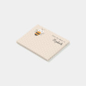 Cartoon Cute Funny Honey Bee Honeycomb Post-it® Notes (Schuin)