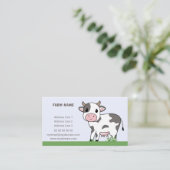 Cartoon Cute Koe Visitekaartje voor Boerderij (Staand voorkant)