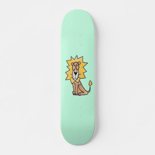 cartoon cute lion kids retro safari jungle animal  persoonlijk skateboard