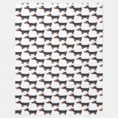 Cartoon Dachshund Dog Fleece Blanket (Voorkant)