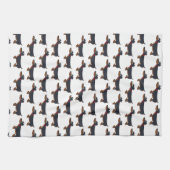 Cartoon Dachshund Dog Kitchen Towel Theedoek (Horizontaal)