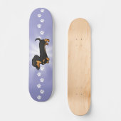 Cartoon Dachshund (gladde jas) Persoonlijk Skateboard (Voorkant)