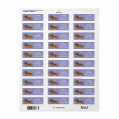 Cartoon Dachshund (longhair) Etiket (Full Sheet)