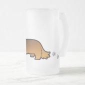 Cartoon Dachshund (longhair) Matglas Bierpul (Voorkant rechts)