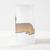 Cartoon Dachshund (longhair) Matglas Bierpul (Center)