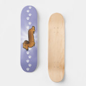 Cartoon Dachshund (longhair) Skateboard (Voorkant)