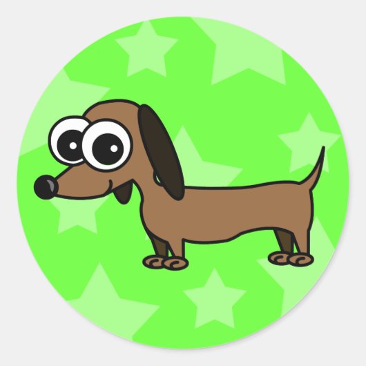 Cartoon Dachshund Stickers (Voorkant)