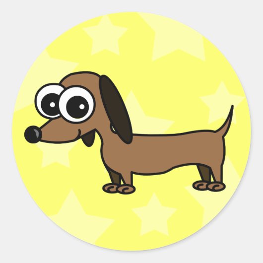 Cartoon Dachshund Stickers (Voorkant)