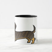 Cartoon Dachshund (wirehair) Mok (Midden)