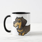 Cartoon Dachshund (wirehair) Mok (Links)