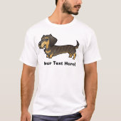 Cartoon Dachshund (wirehair) T-shirt (Voorkant)