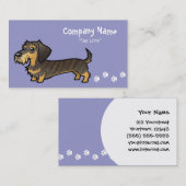 Cartoon Dachshund (wirehair) Visitekaartje (Voorkant / Achterkant)