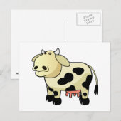 Cartoon Dairy Koe Briefkaart (Voorkant / Achterkant)