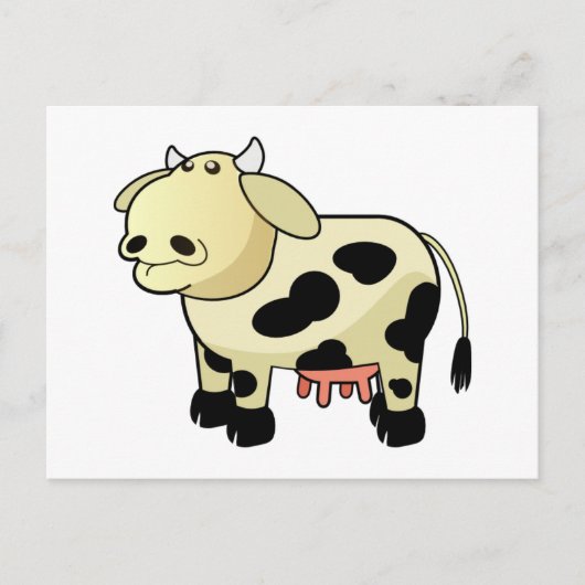 Cartoon Dairy Koe Briefkaart (Voorkant)