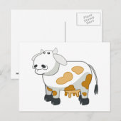 Cartoon Dairy Koe Briefkaart (Voorkant / Achterkant)
