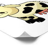 Cartoon Dairy Koe Canvas afdrukken Poster (Hoek)