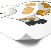 Cartoon Dairy Koe Poster (Hoek)