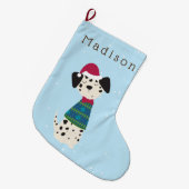 Cartoon Dalmatiaan in Sweater Grote Kerstsok (Voorkant (Hangend))