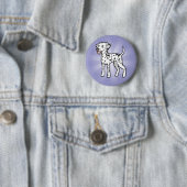 Cartoon Dalmatian Ronde Button 5,7 Cm (In situ)