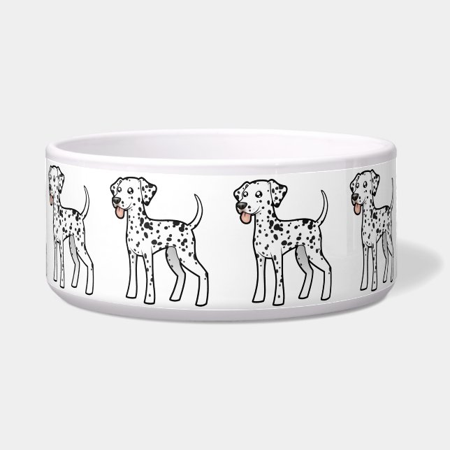 Cartoon Dalmatian Voerbakje (Voorkant)