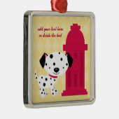 Cartoon dalmation dog & fire hydrant ornament orna (Rechts)