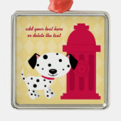 Cartoon dalmation dog & fire hydrant ornament orna (Voorkant)