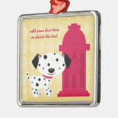 Cartoon dalmation dog & fire hydrant ornament orna (Links)
