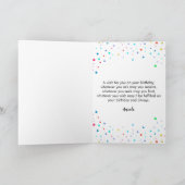 Cartoon Dalmatische hond met Confetti verjaardag Kaart (Binnen)