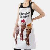 Cartoon Dames Chocolade Cupcakes Schort (Insitu)