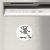 Cartoon Dancing Cat Magneet (Insitu (Vaatwasser))