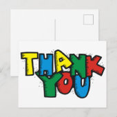 cartoon dank je postkaart (Voorkant / Achterkant)