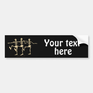 Cartoon Dansende Skeletten Aangepaste Bumpersticke Bumpersticker
