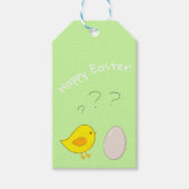 Cartoon De Kip of de Ei Paaskip Schattige Plezier Cadeaulabel (Voorkant)