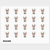 Cartoon Deer Illustration - Wildlife Sticker (Vel)