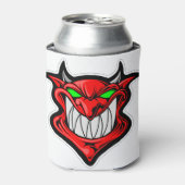 Cartoon demon face head satan blikjeskoeler (Blikje Voorkant)