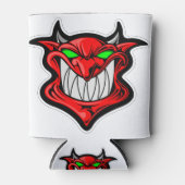 Cartoon demon face head satan blikjeskoeler (Voorkant)