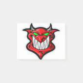 Cartoon demon face head satan post-it® notes (Voorkant)