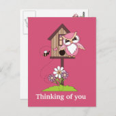 Cartoon: Denk aan uw briefkaart (Voorkant / Achterkant)