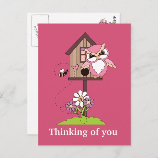 Cartoon: Denk aan uw briefkaart (Voorkant / Achterkant)