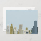 Cartoon Detroit Briefkaart (Voorkant / Achterkant)