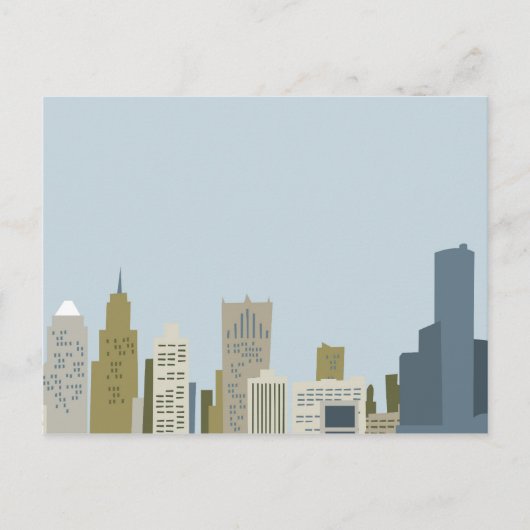 Cartoon Detroit Briefkaart (Voorkant)