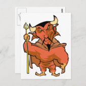 Cartoon Devil Briefkaart (Voorkant / Achterkant)
