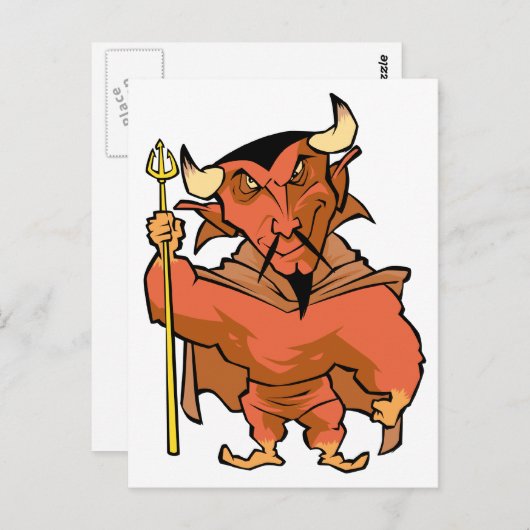 Cartoon Devil Briefkaart (Voorkant / Achterkant)