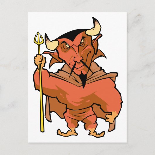 Cartoon Devil Briefkaart (Voorkant)
