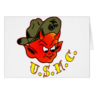 Cartoon Devil Marine Corps