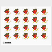 Cartoon Devil Marine Corps Vierkante Sticker (Vel)