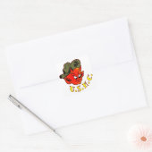 Cartoon Devil Marine Corps Vierkante Sticker (Envelop)