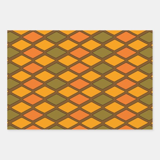 Cartoon Diamond Herfstkleuren Inpakpapier Vel (Voorkant 2)