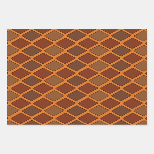 Cartoon Diamond Herfstkleuren Inpakpapier Vel (Voorkant)