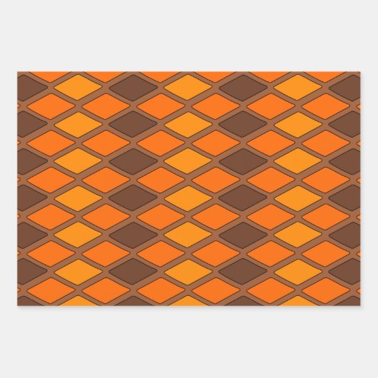 Cartoon Diamond Herfstkleuren Inpakpapier Vel (Voorkant 3)